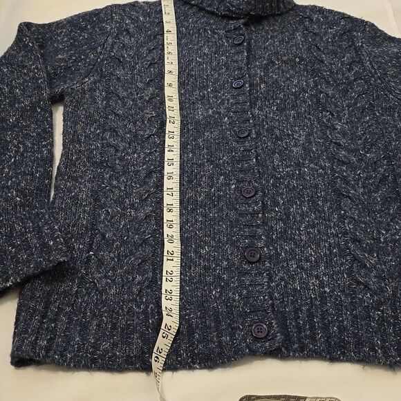 COPY - LL Bean  chunky Cardigan Sweater Size Large - Picture 3 of 7